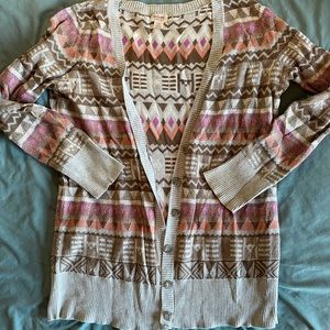 Mossimo cardigan geometric pattern sweater - large - EUC